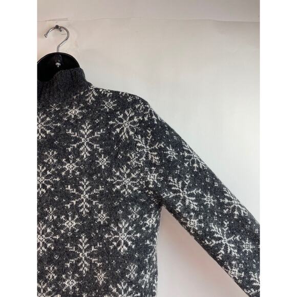 Jones New York Sport Lamb Wool Snowflake Sweater Mohair Zipper Cardigan M - Picture 4 of 7